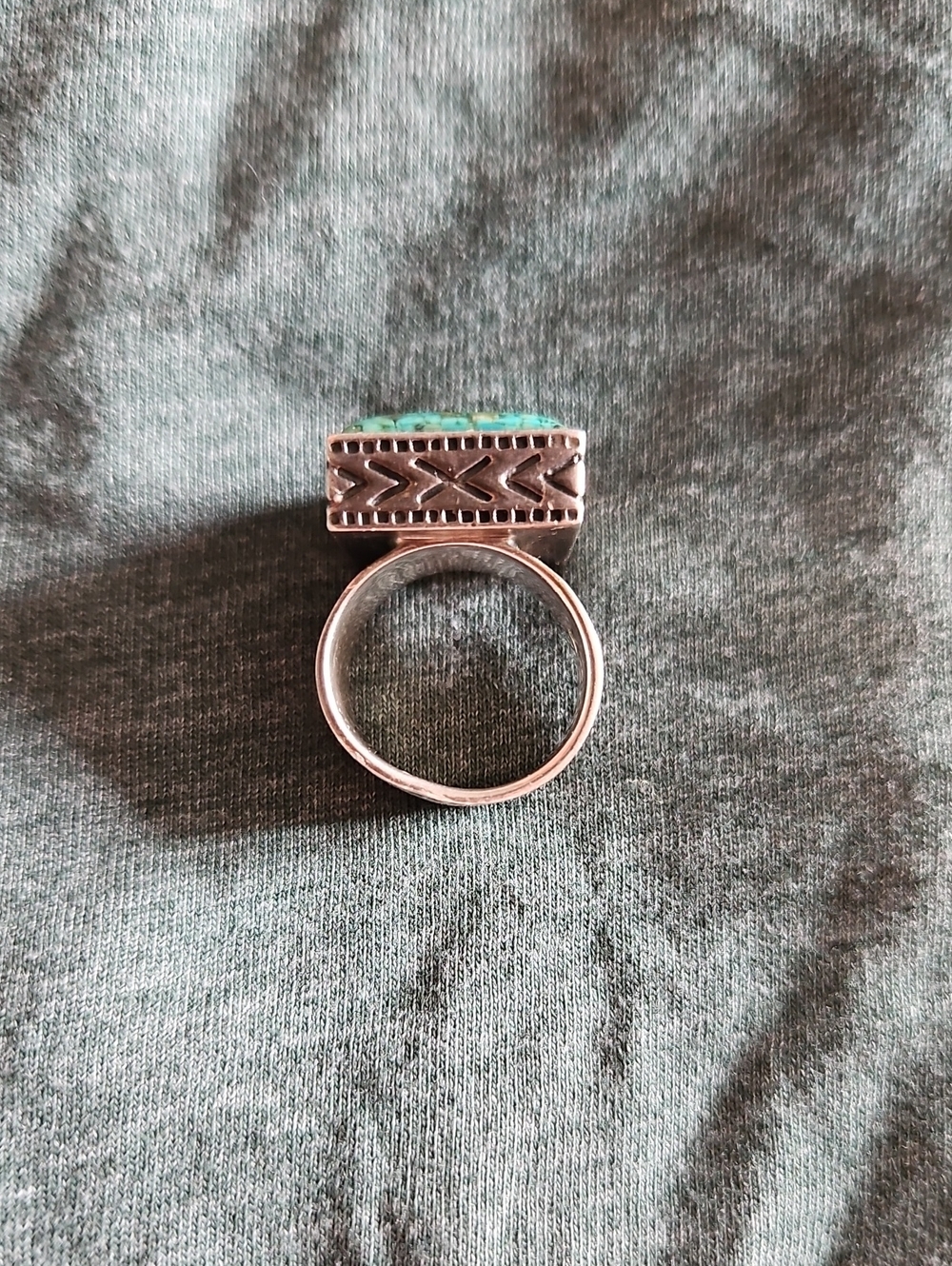 Silpada Turquoise Square Ring - Size 7 - Picture 4 of 4